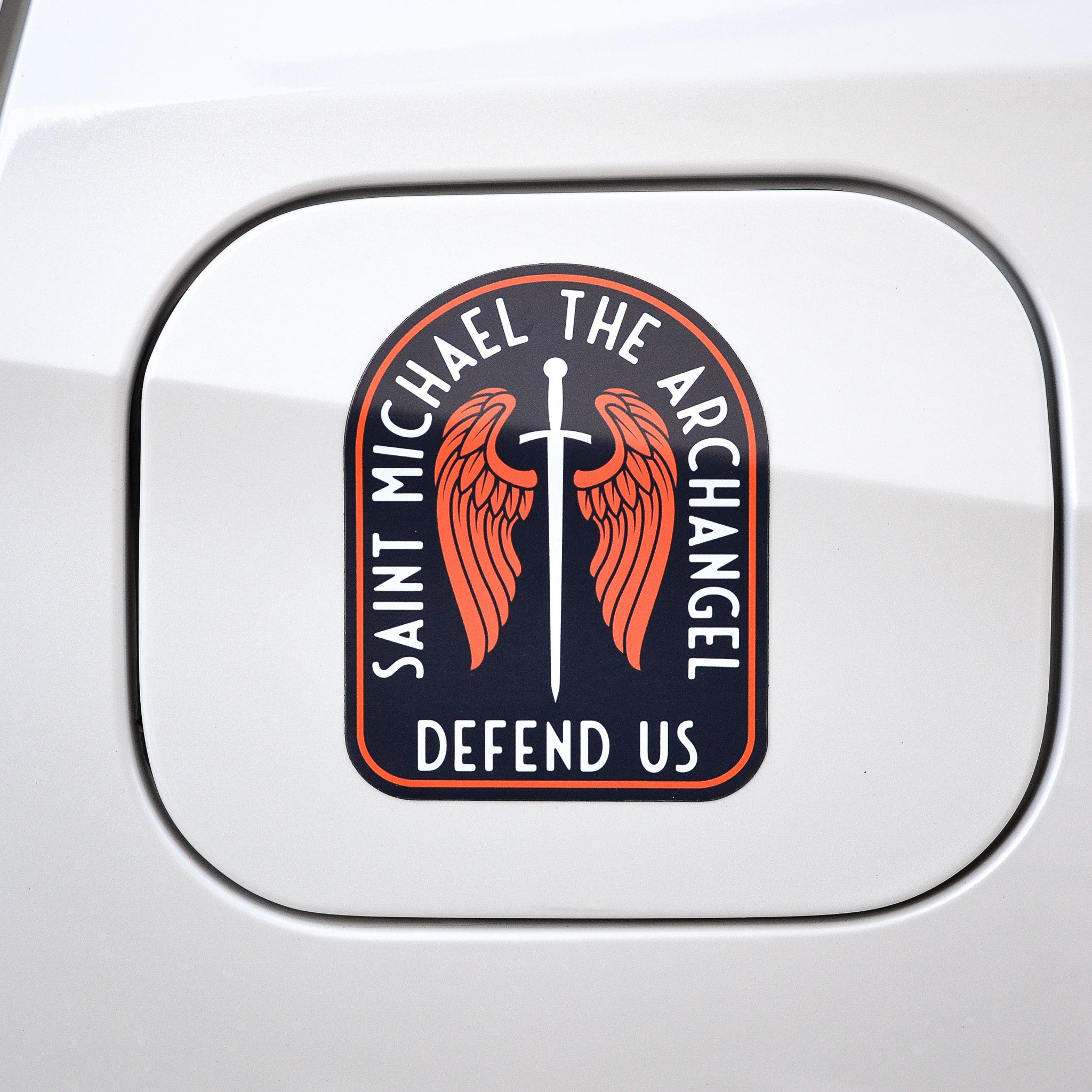 St. Michael Sword & Shield Catholic Car Magnet