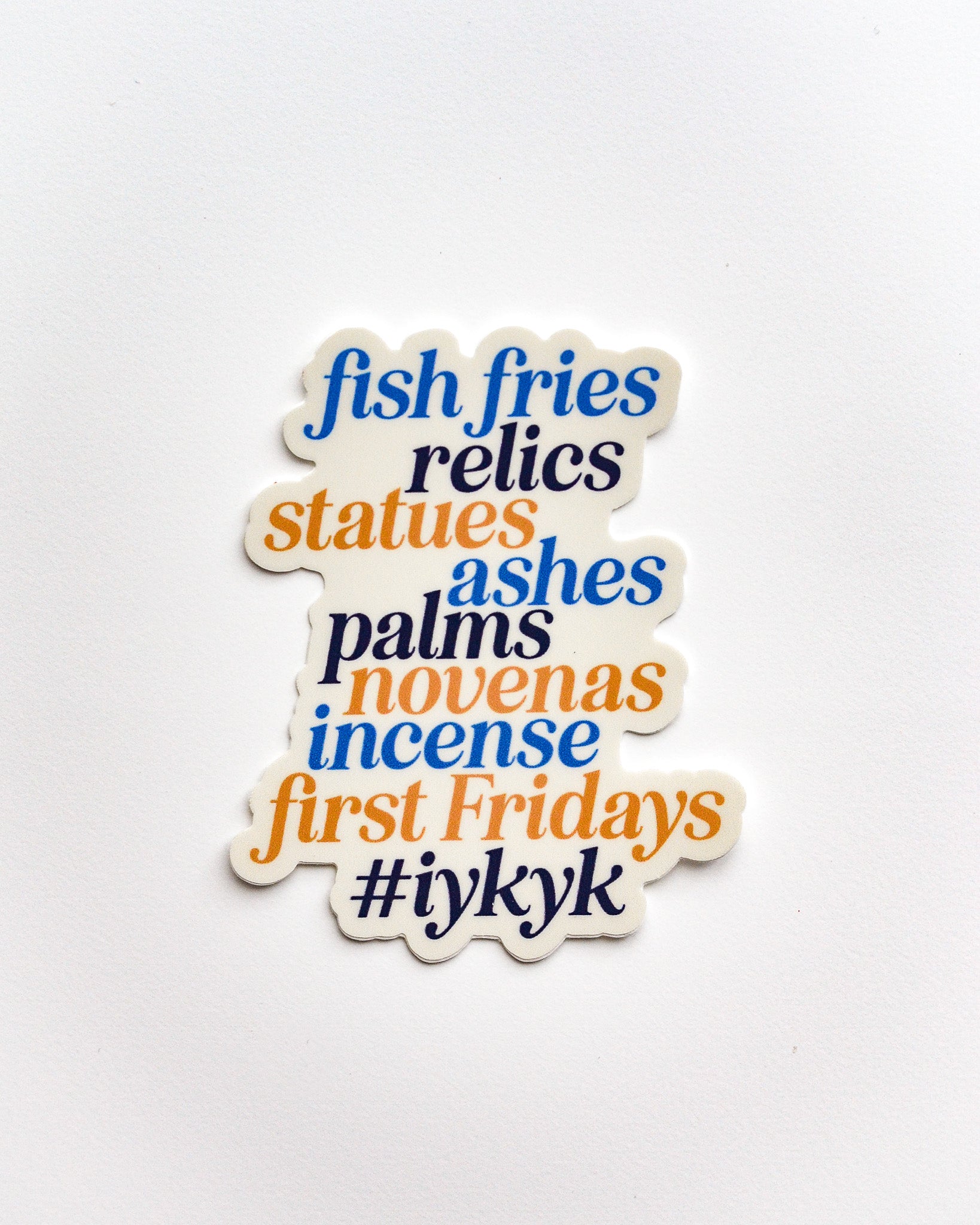 fish fries catholic sticker