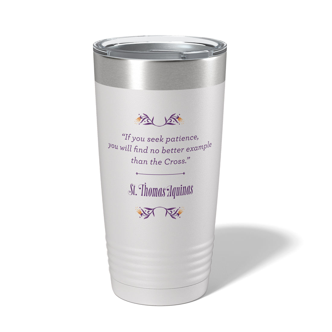 If You Seek Patience Insulated White 20 oz. Tumbler