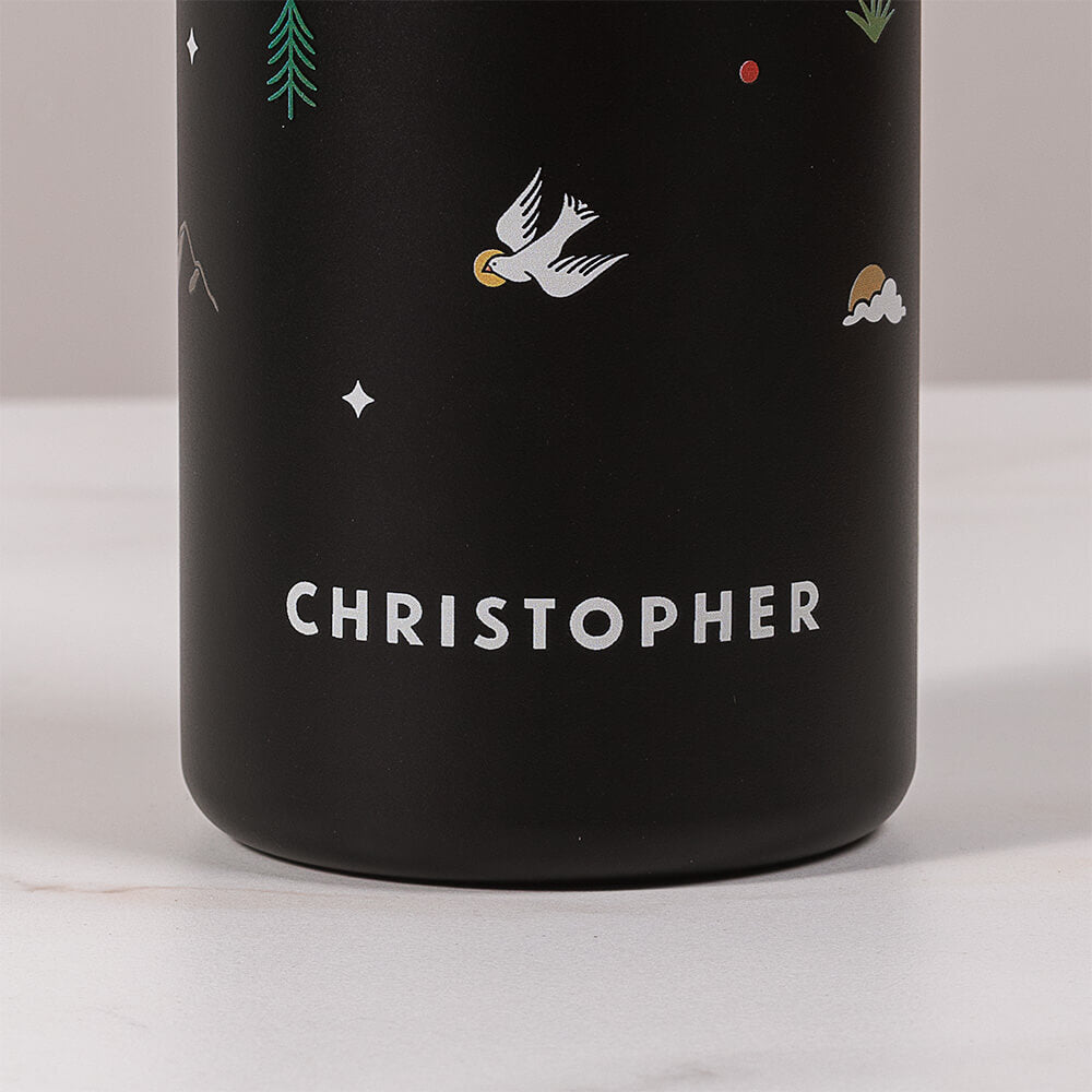 Personalized Black Confirmation Water Bottle