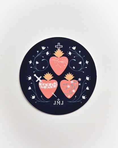holy family hearts jesus mary joseph sticker