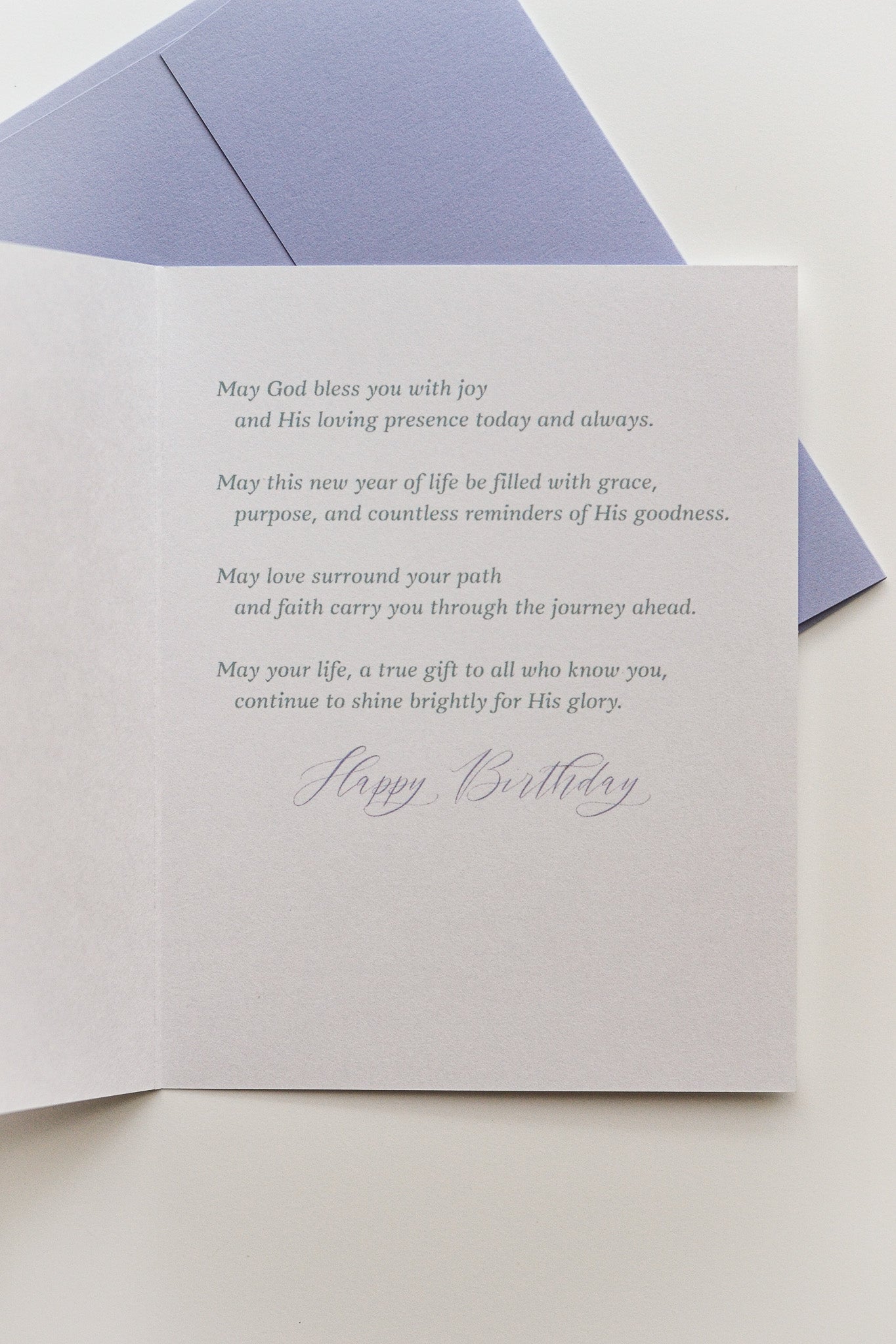 catholic birthday card inside with envelope