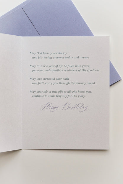 catholic birthday card inside with envelope