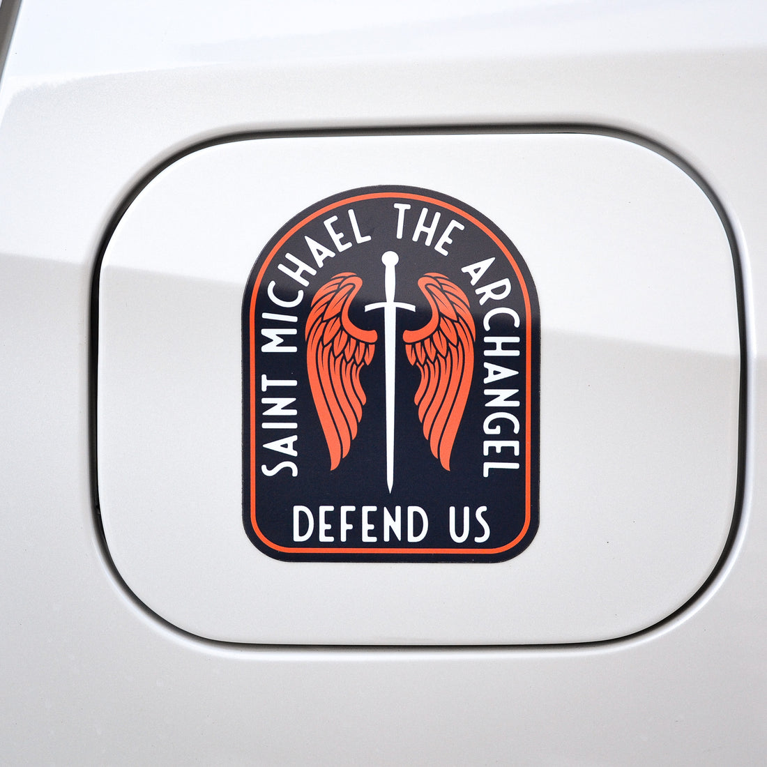 St. Michael Sword & Shield Catholic Car Magnet