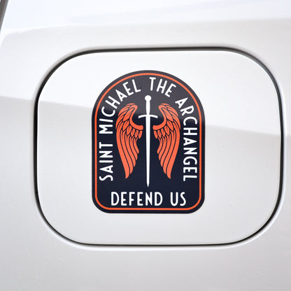 St. Michael Sword &amp; Shield Catholic Car Magnet