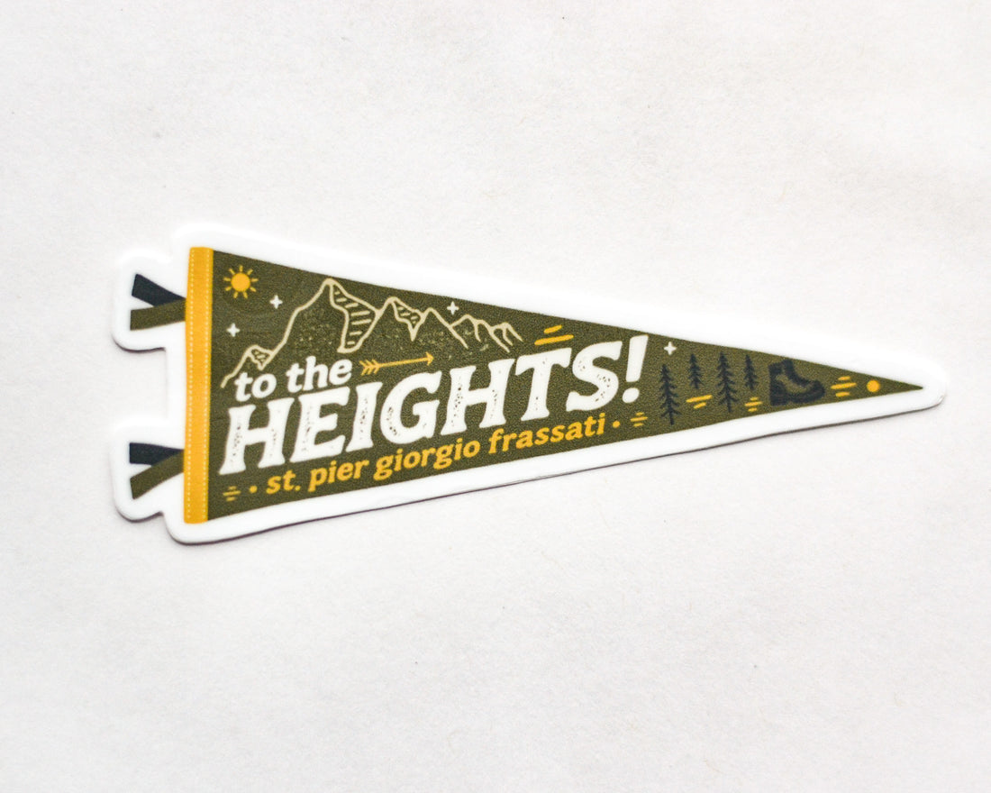 saint pier giorgio frassati catholic sticker pennant