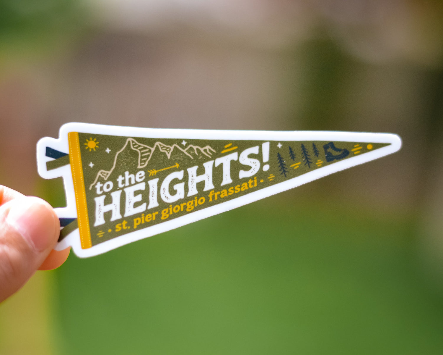 saint pier giorgio frassati catholic sticker pennant