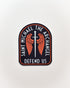 saint michael catholic sticker sword wings