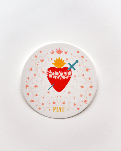 immaculate heart of mary catholic sticker
