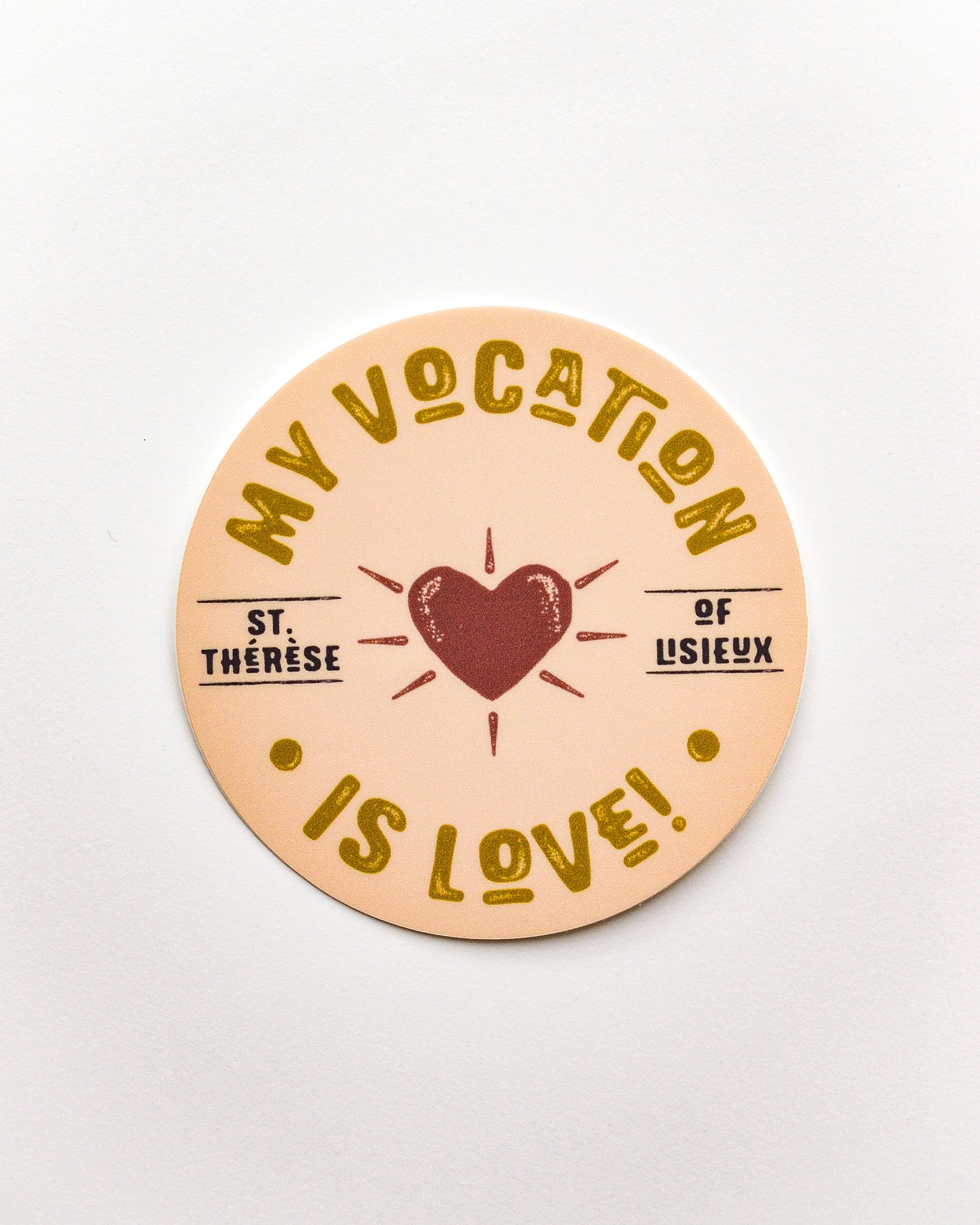 my vocation is love st therese sticker

