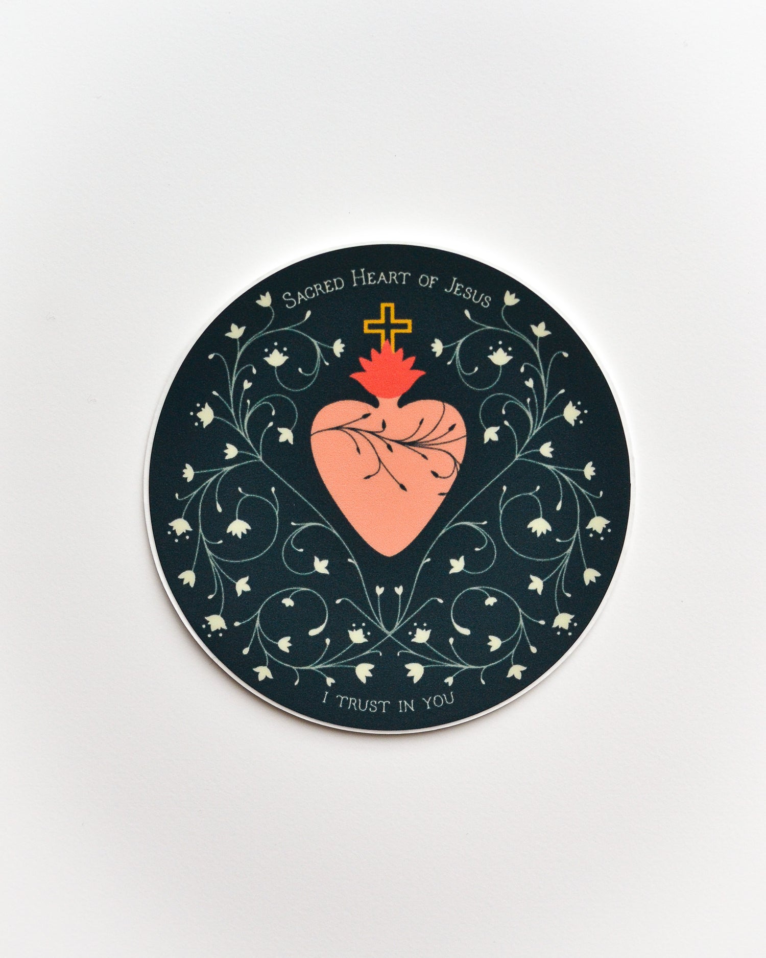 sacred heart catholic sticker