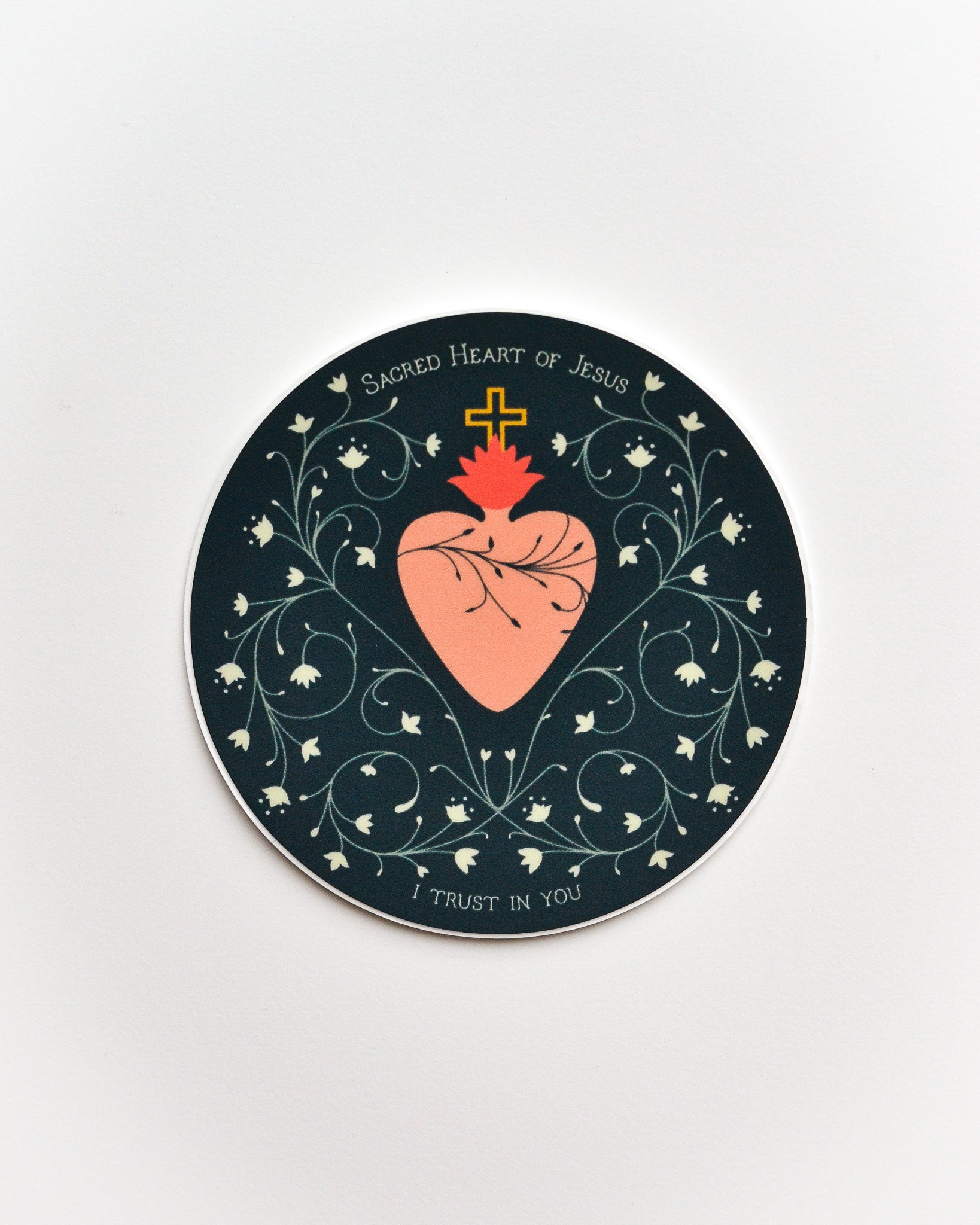 sacred heart catholic sticker