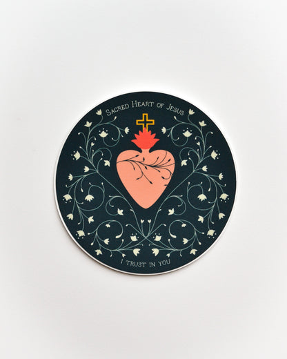 sacred heart catholic sticker