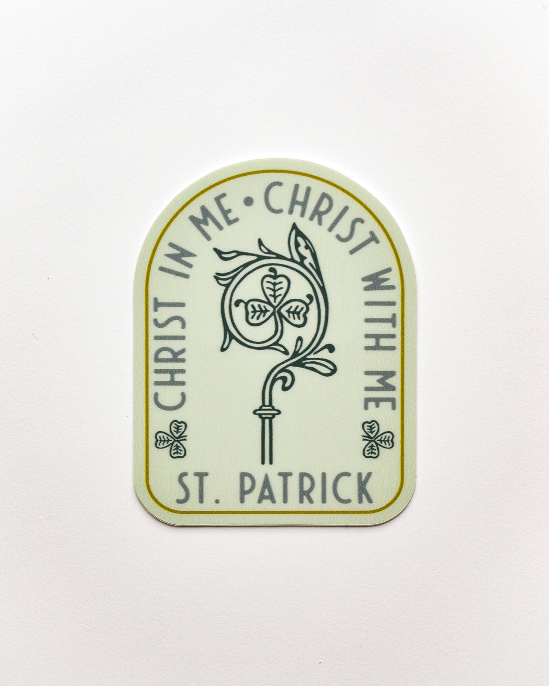 saint patrick staff catholic sticker