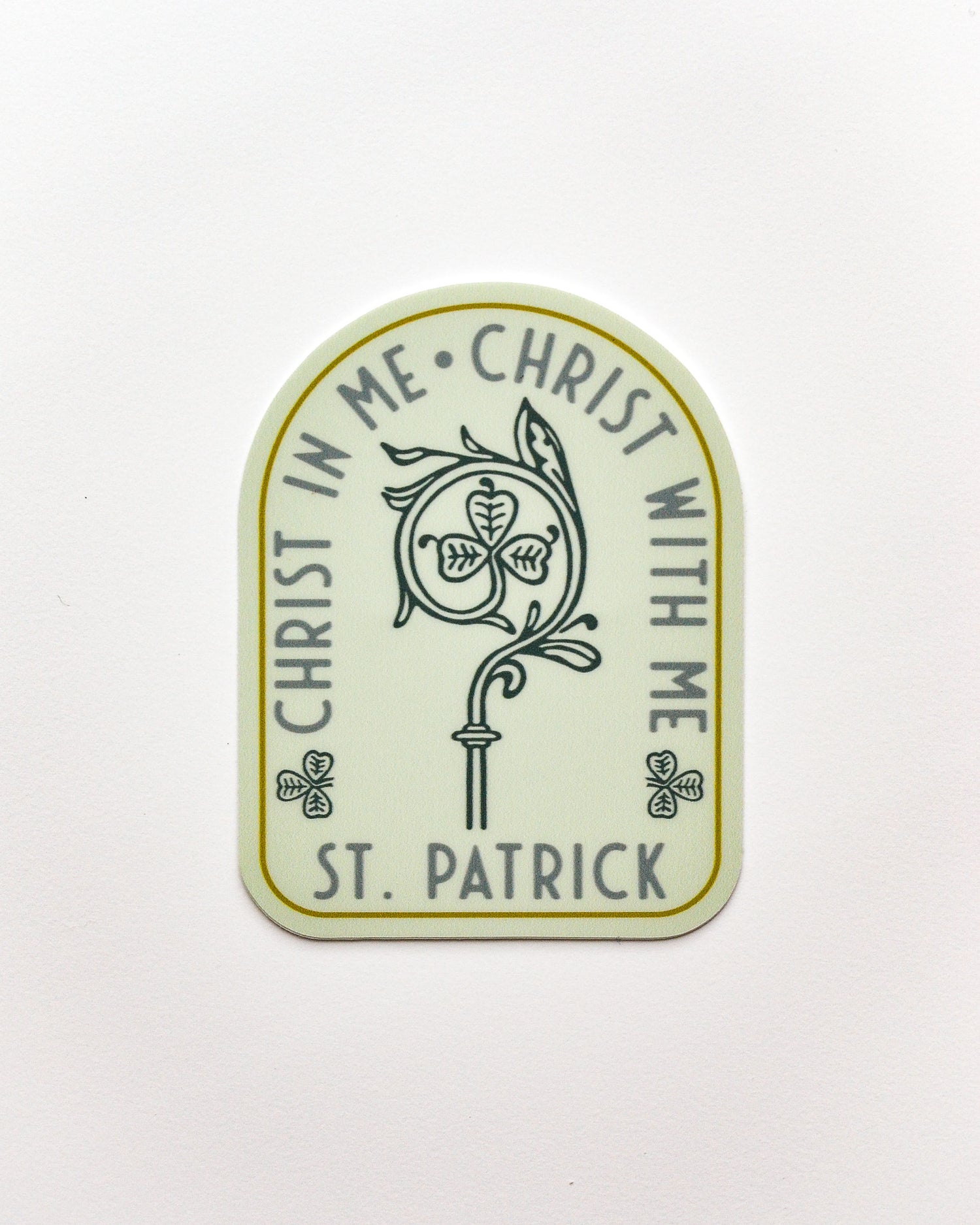 saint patrick staff catholic sticker
