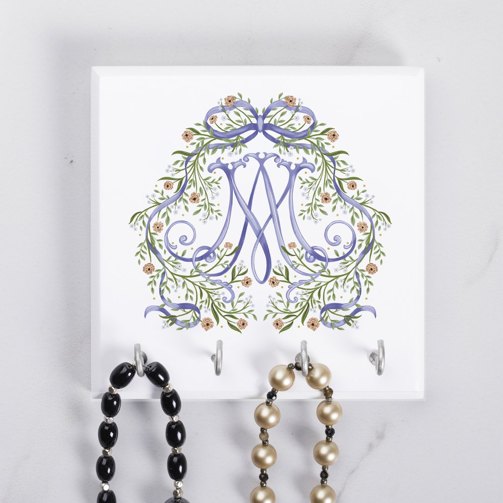 Floral Detail Auspice Maria Rosary Rack