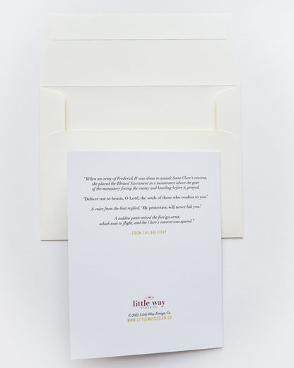 St. Clare of Assisi Monstrance Greeting Card