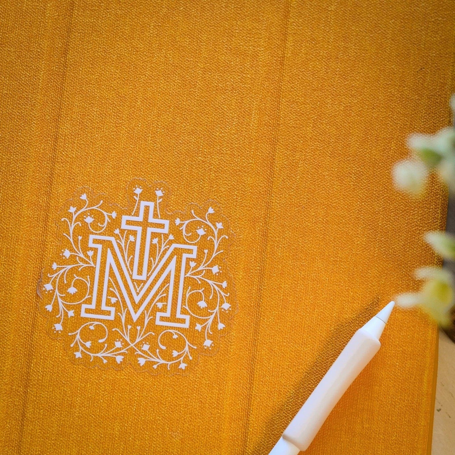 Clear Marian Cross Vinyl Sticker
