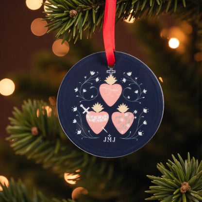 Three Hearts Ornament Set