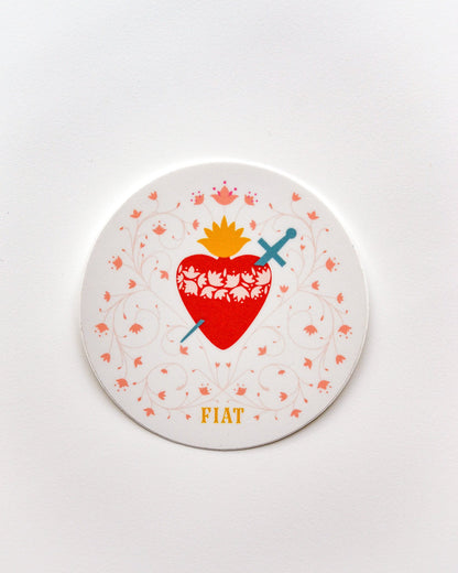 Immaculate Heart of Mary Fiat Catholic Sticker