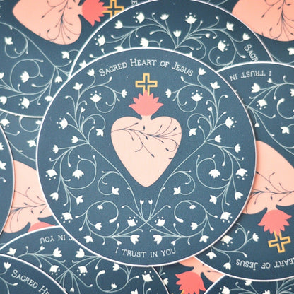 Sacred Heart of Jesus I Trust in You Vinyl Sticker