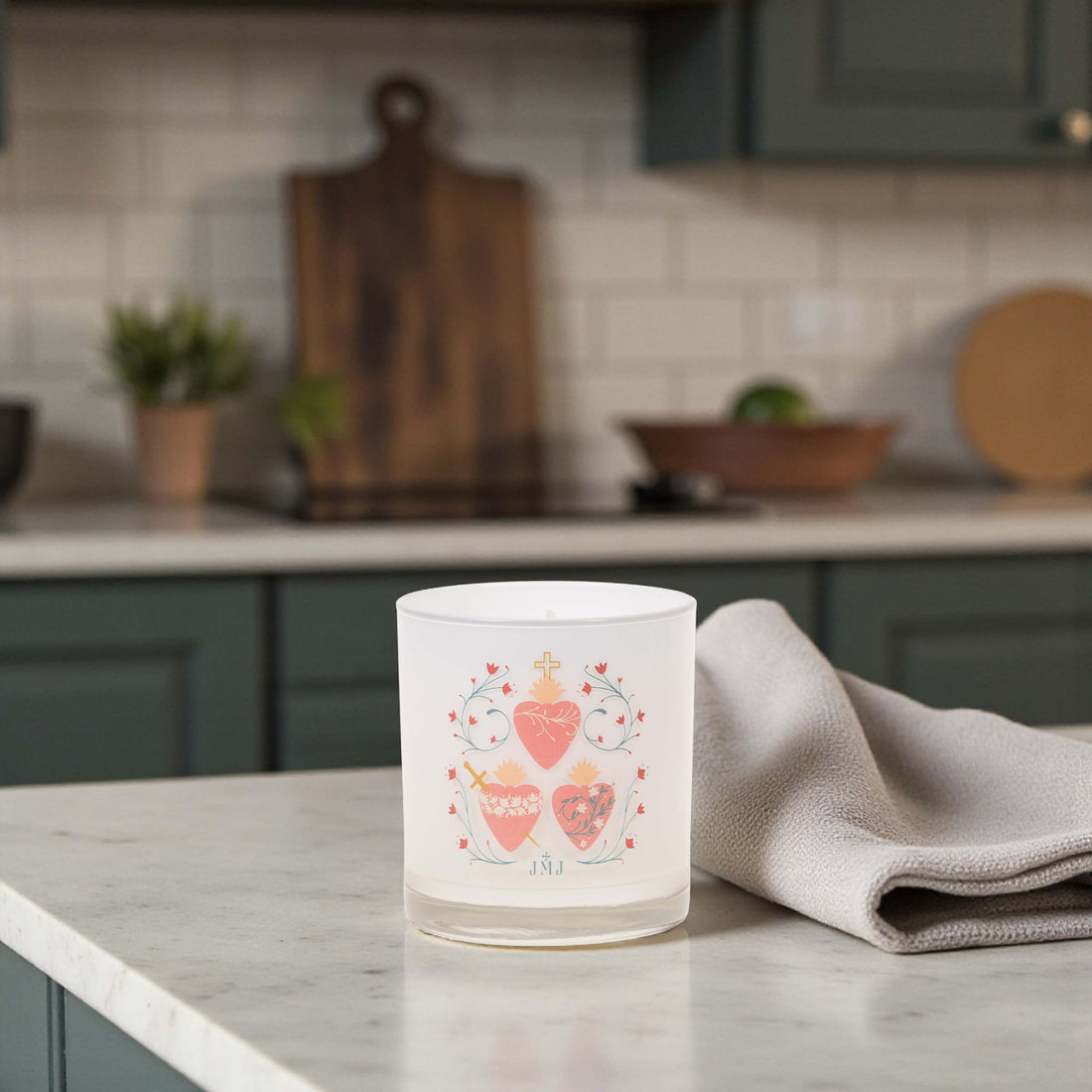 JMJ Three Hearts Candle