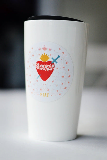 Immaculate Heart of Mary Fiat Catholic Sticker