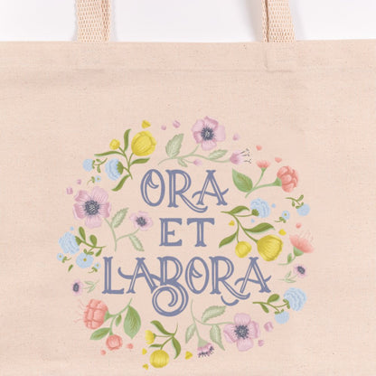 Joyful Botanicals Ora Et Labora Canvas Tote