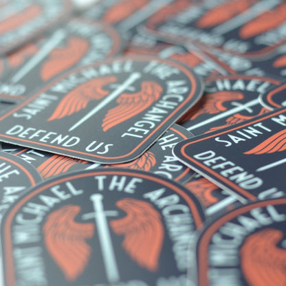 St. Michael Sword &amp; Shield Catholic Sticker