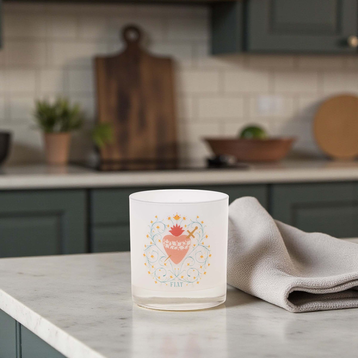 Immaculate Heart of Mary Fiat Candle