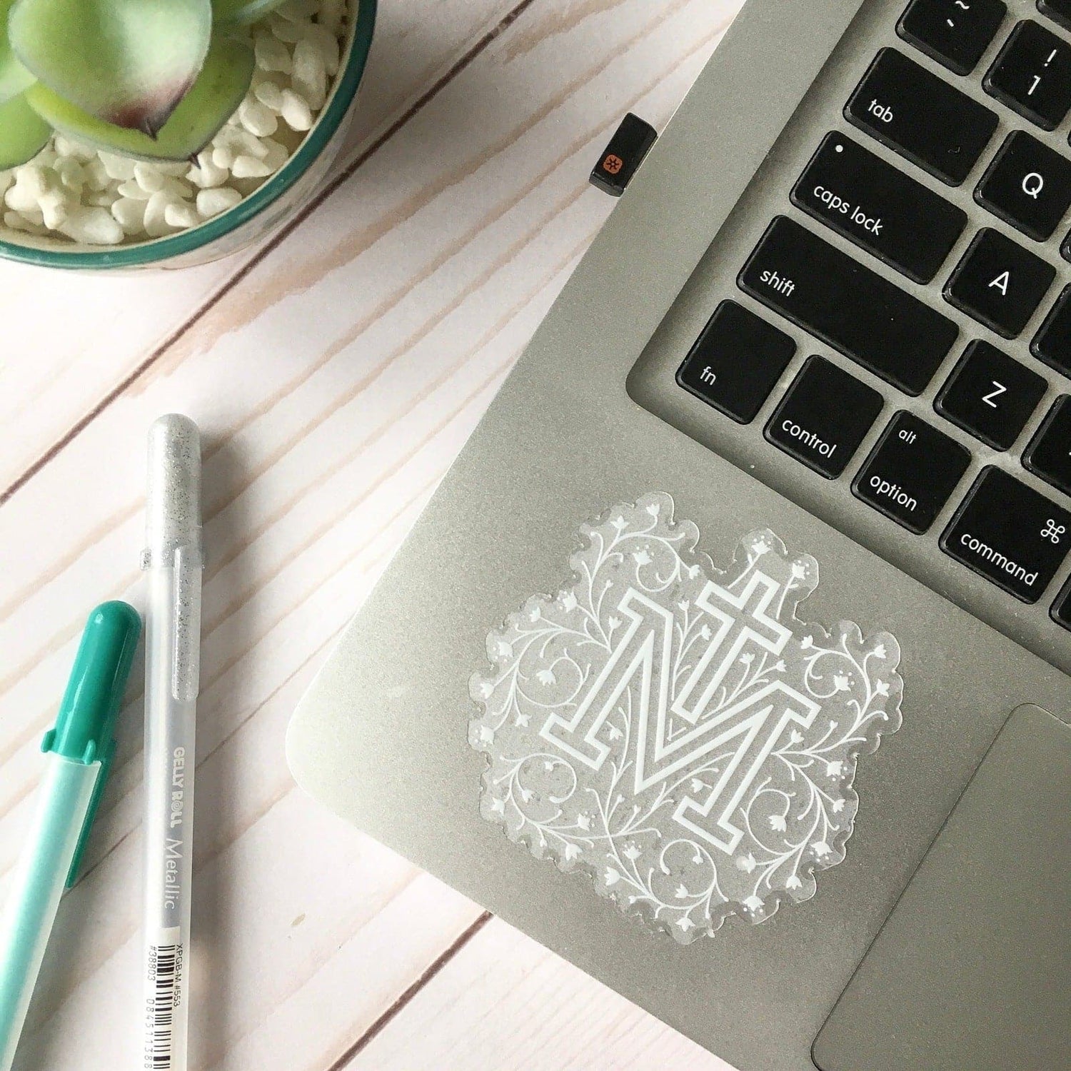 Clear Marian Cross Vinyl Sticker