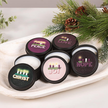 Advent Candle Tin Set - 5 Candles