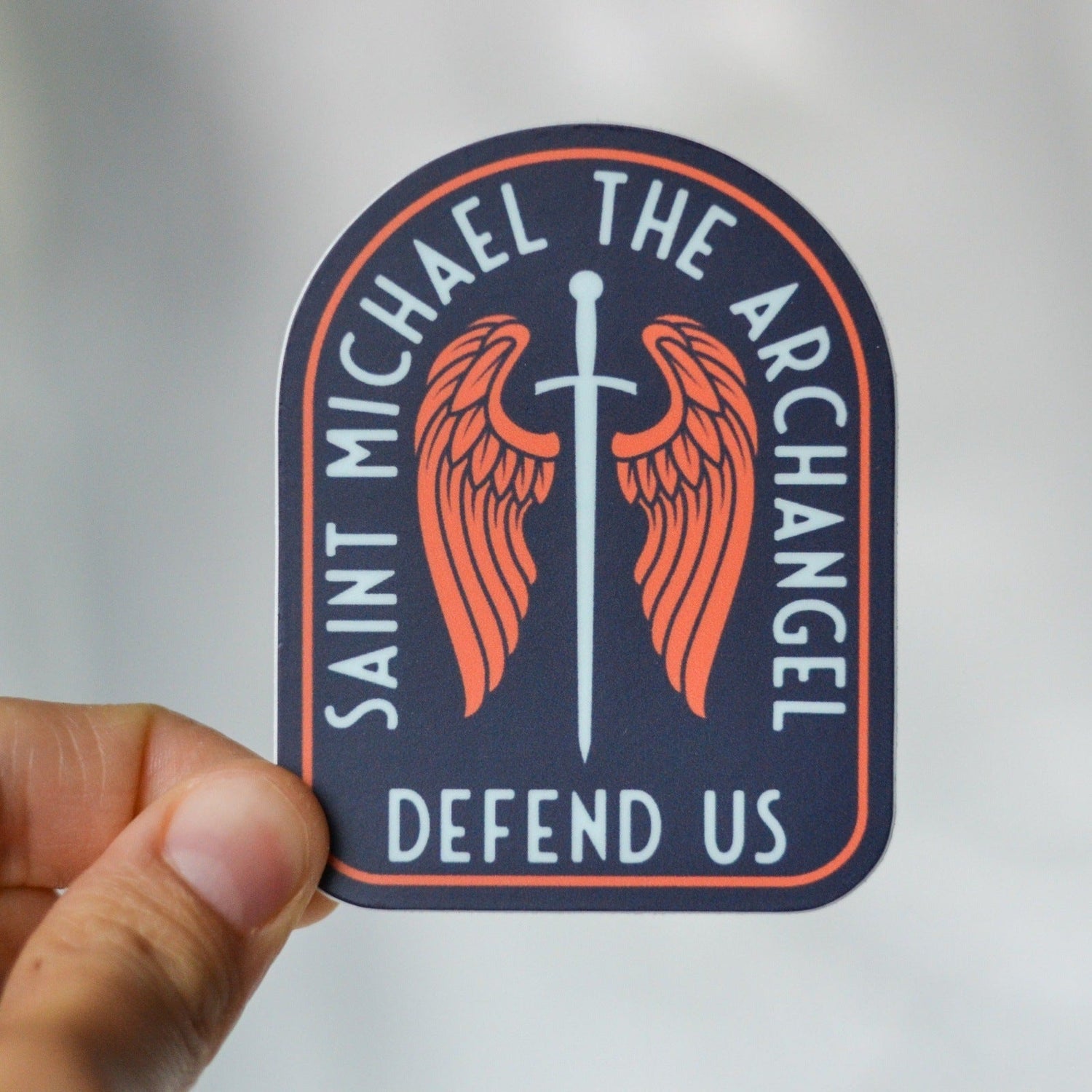 St. Michael Sword &amp; Shield Catholic Sticker