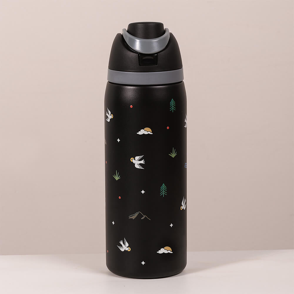 Personalized Black Confirmation Water Bottle