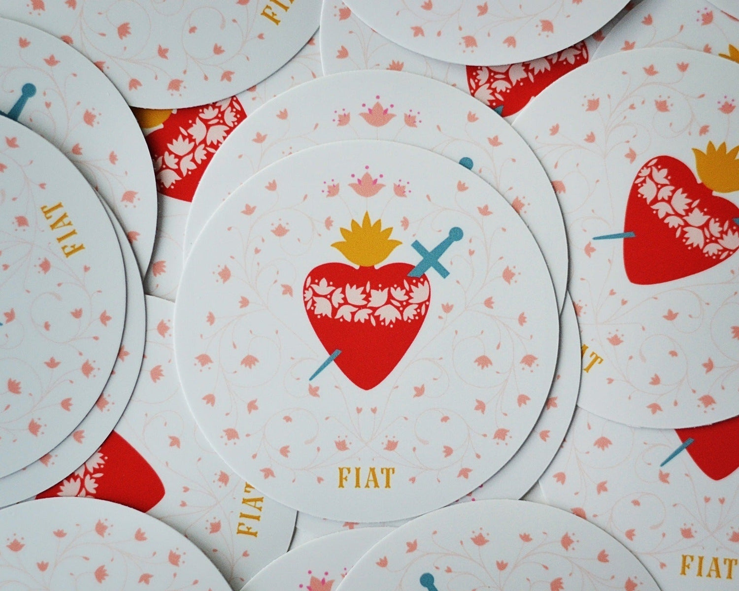Immaculate Heart of Mary Fiat Catholic Sticker
