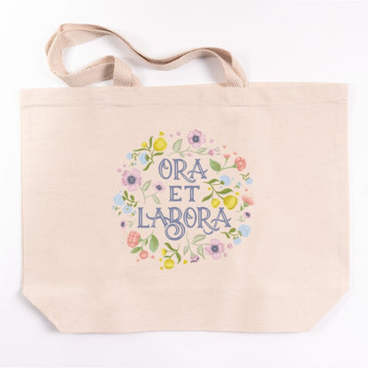 Joyful Botanicals Ora Et Labora Canvas Tote