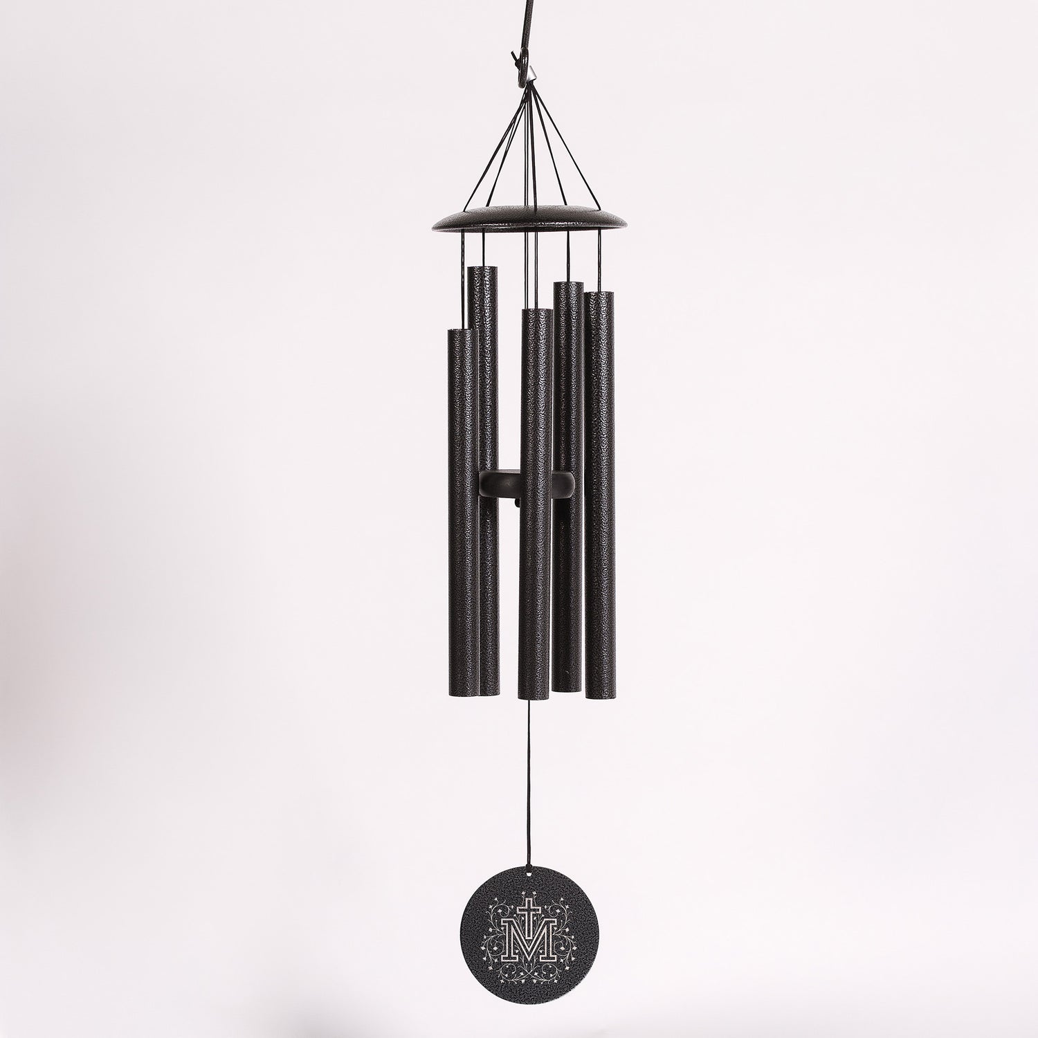 Floral Marian Cross Wind Chimes - 30"