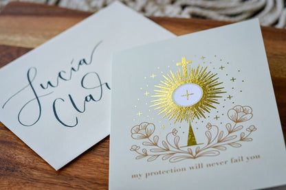 St. Clare of Assisi Monstrance Greeting Card