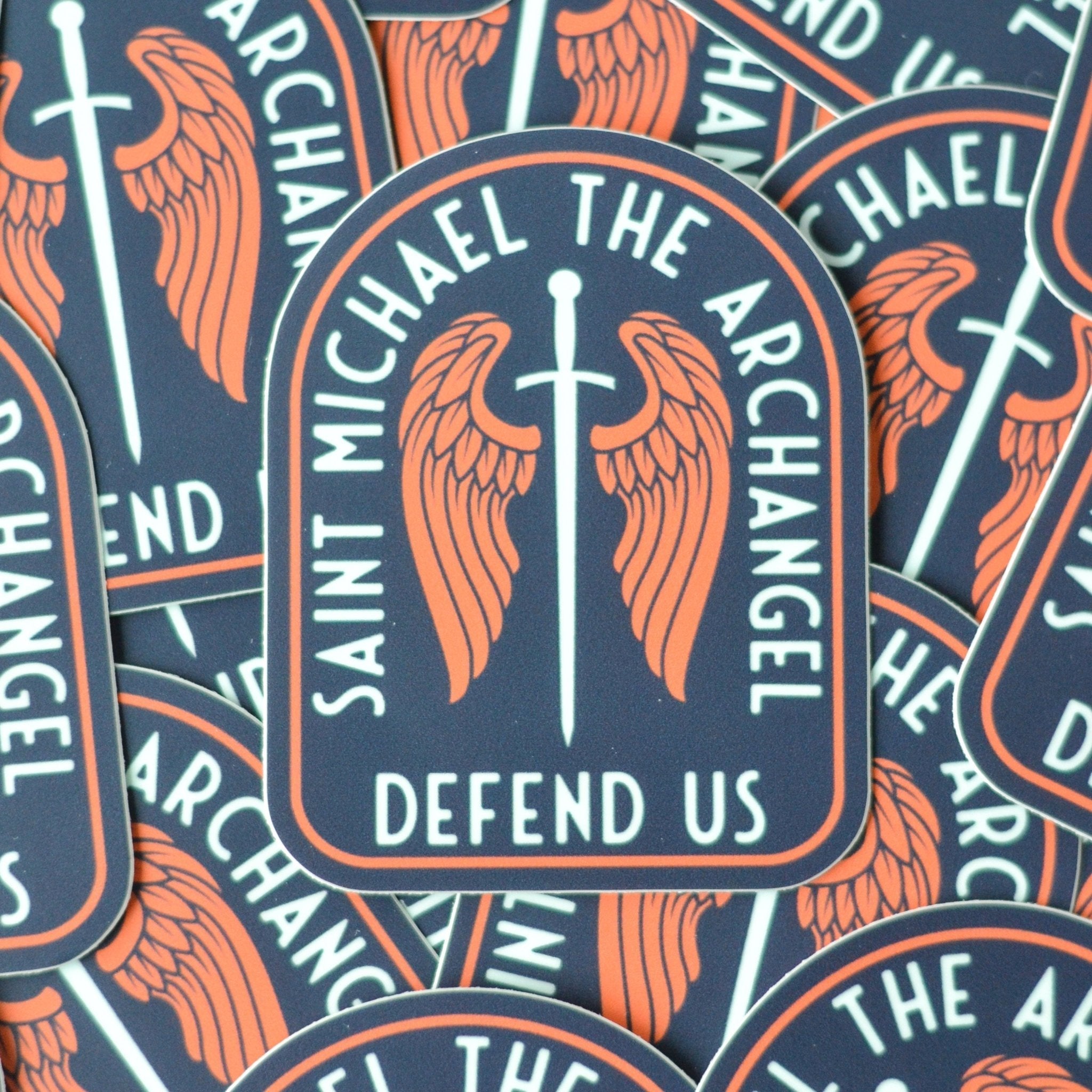 St. Michael Sword &amp; Shield Catholic Sticker