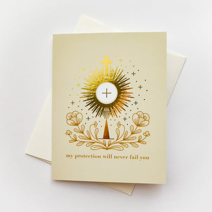 St. Clare of Assisi Monstrance Greeting Card