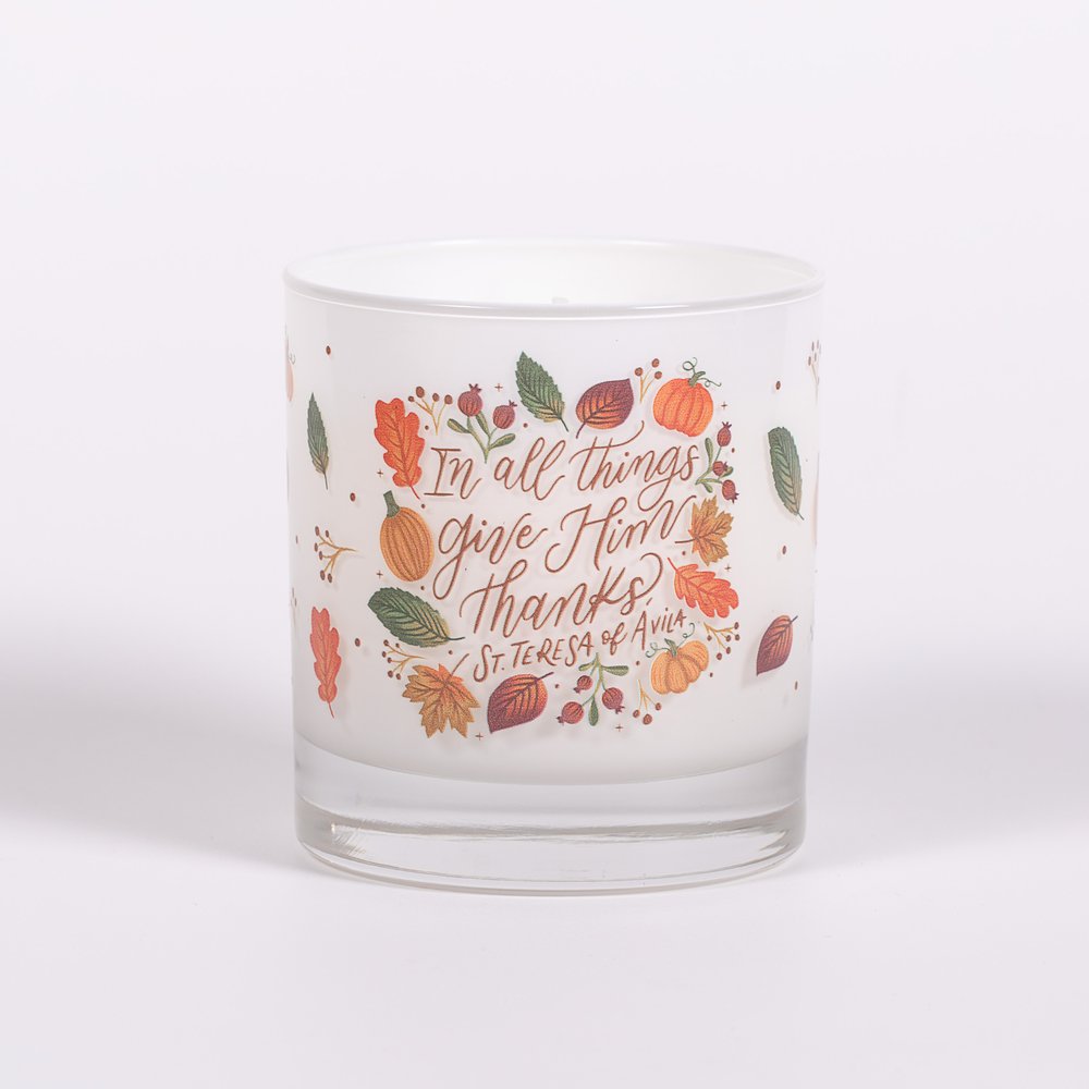 St. Teresa of Avila Give Him Thanks Scented Candle