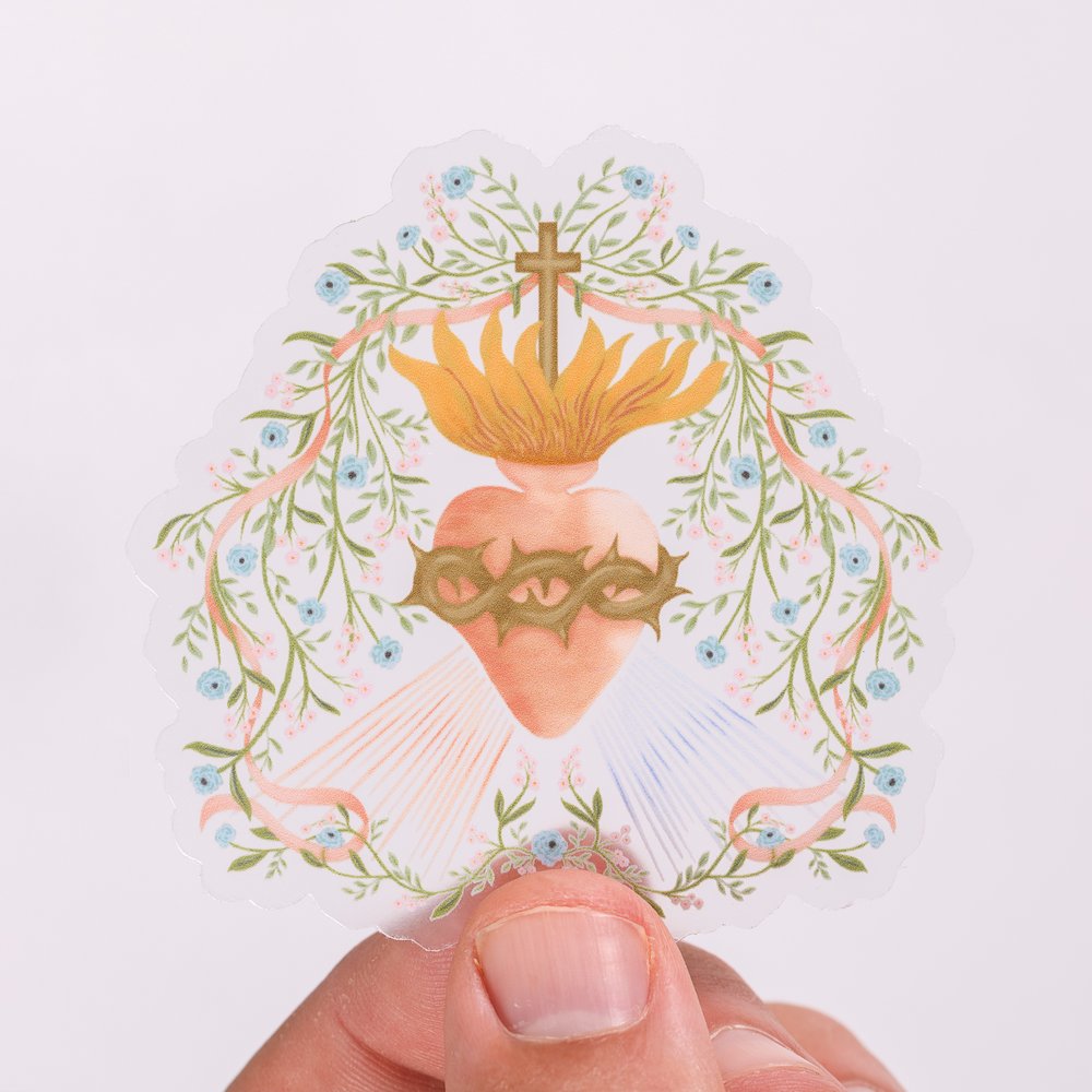 Divine Mercy Clear Vinyl Sticker