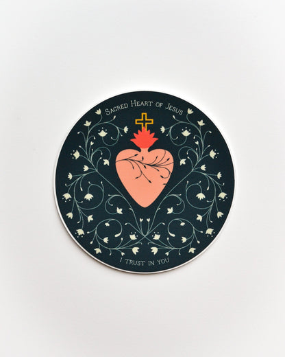 Sacred Heart of Jesus I Trust in You Vinyl Sticker