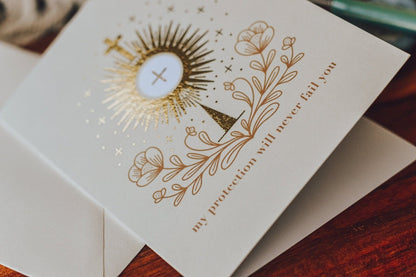 St. Clare of Assisi Monstrance Greeting Card