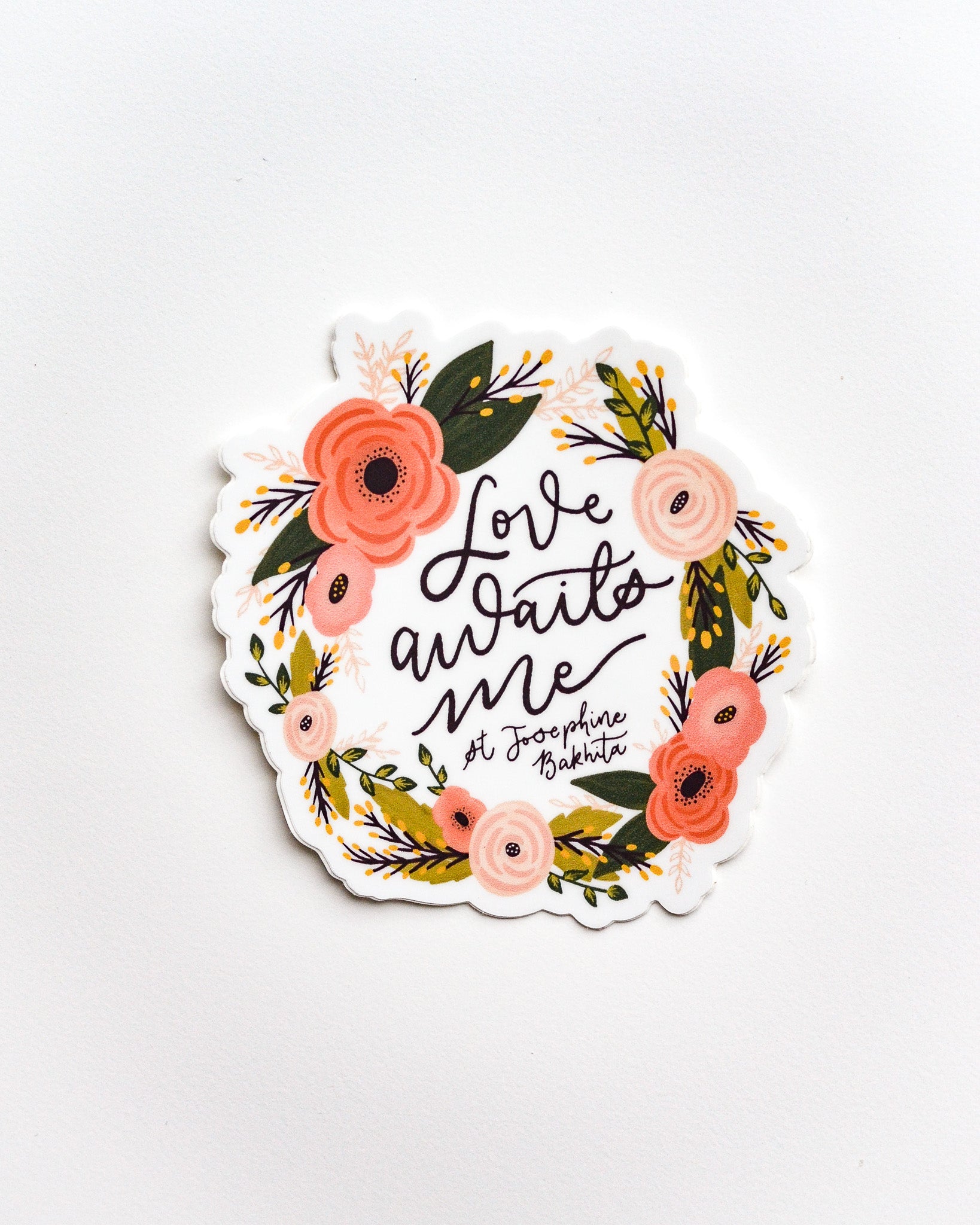 St. Josephine Bakhita Love Awaits Me Catholic Sticker
